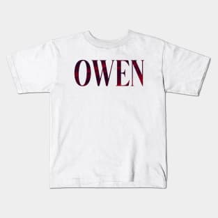 Owen - Simple Typography Style Kids T-Shirt